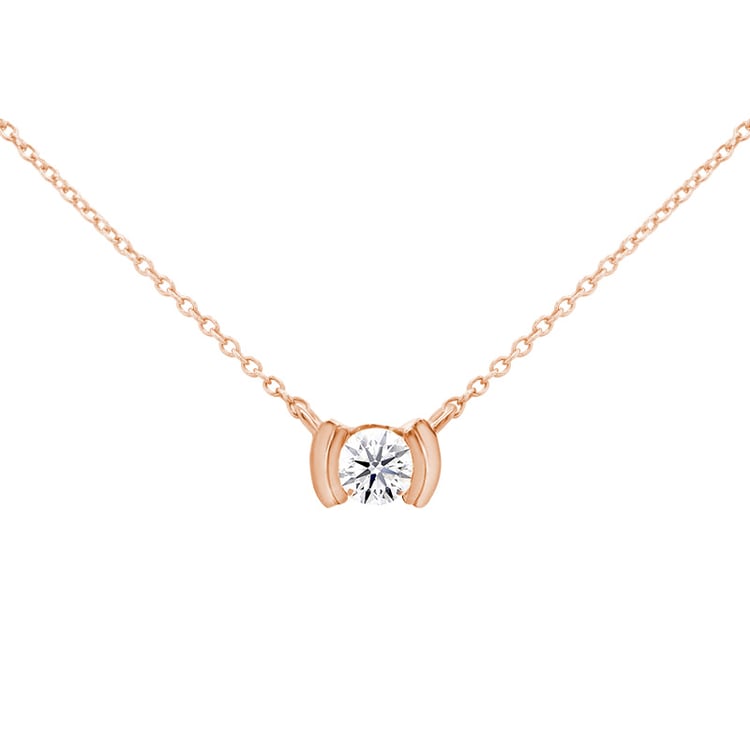 Minimalistischer goldener Anhänger mit einem Lab Grown Diamanten Gosta 161604