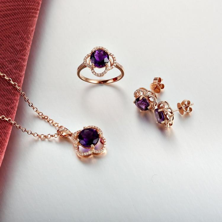 Amethyst und Diamanten Schmuckkollektion 4693