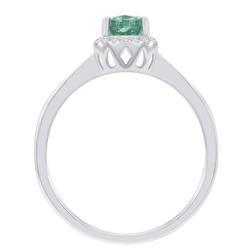 Goldener Smaragdring mit Diamanten Disha