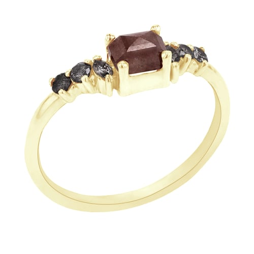 Ring mit Salt and Pepper Diamanten Jun
