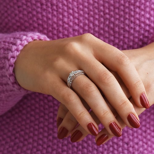 Vintage Verlobungsring mit Diamant Lerien
