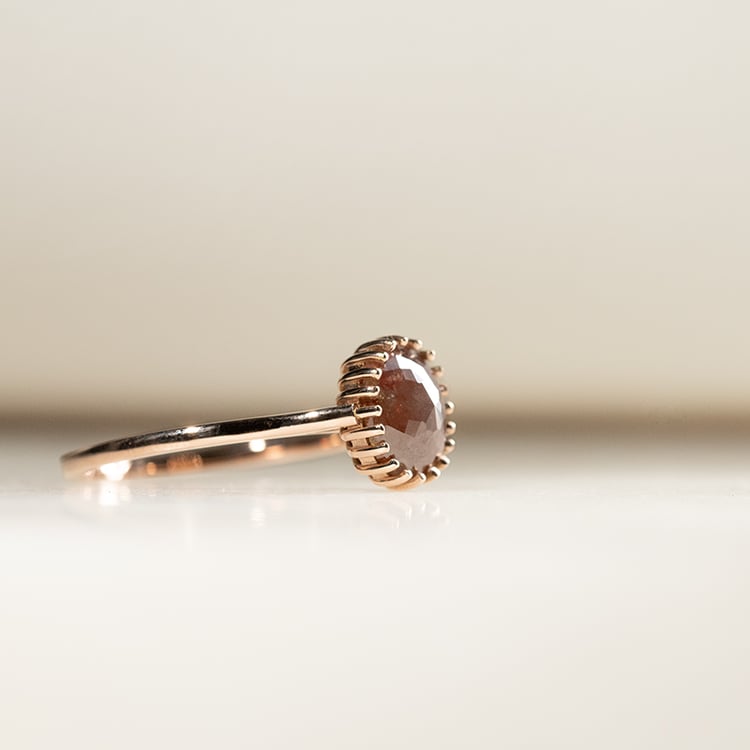 Goldring mit ovalem Salt and Pepper Diamanten Marcea 132901