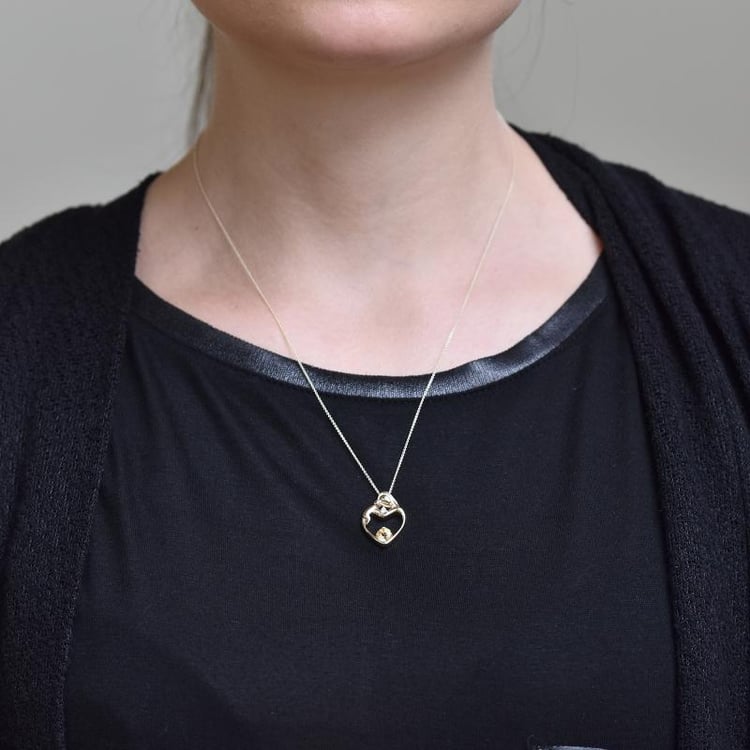 Anhänger Mutter und Kind mit Citrin und Diamant Ella 30840