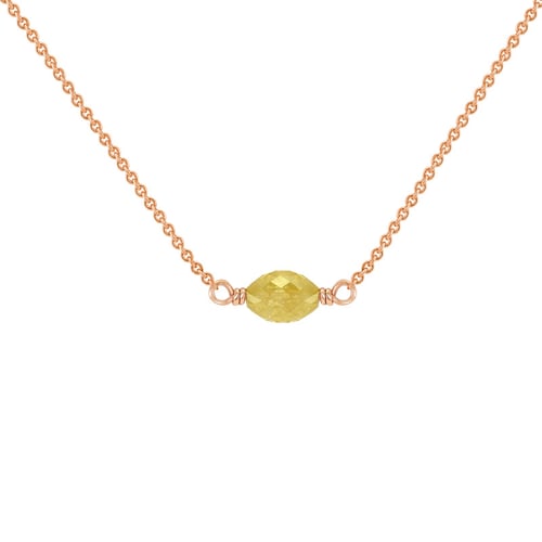 Goldener Choker mit gelbem Diamant Melodei