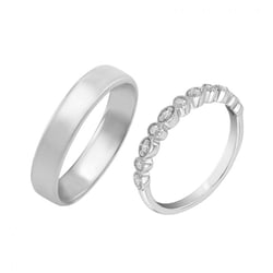 Eternity Ring mit Diamanten und Herrenring Paloma
