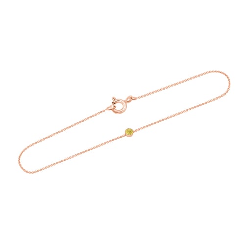 Goldenes minimalistisches Armband mit gelben Diamanten Bonato