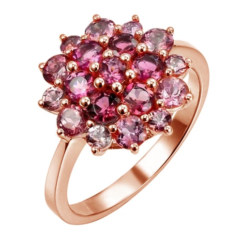 Goldring mit Blüte aus Turmalinen Fannie