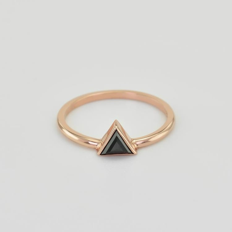 Set mit Eternity-Ring und schwarzem Trillion-Diamantring Begona 38029