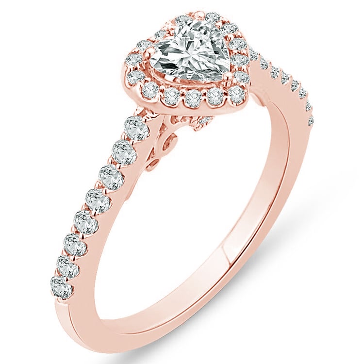 Goldener Diamantring Rosegold 74953