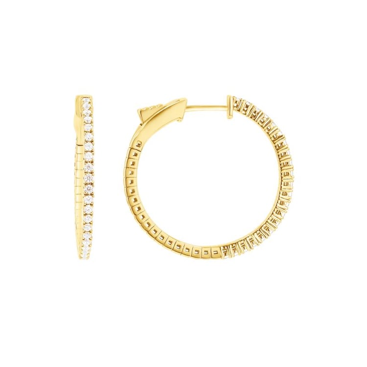 Goldene Flexi Creolen mit Lab Grown Diamanten Zeta 141291