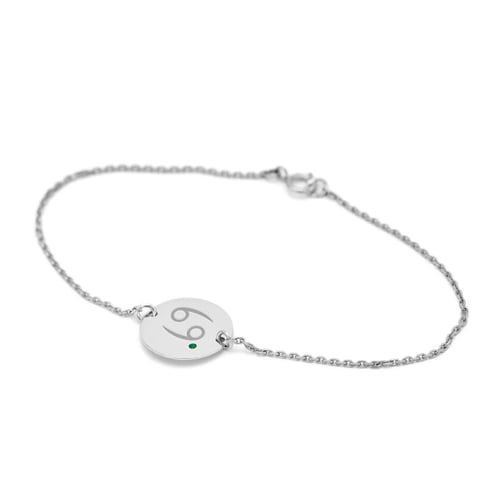 Armband in Gold mit Smaragd für das Sternzeichen Krebs