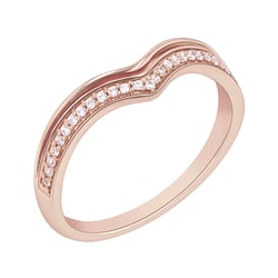Gebogener Eternity-Ring mit Diamanten Irving