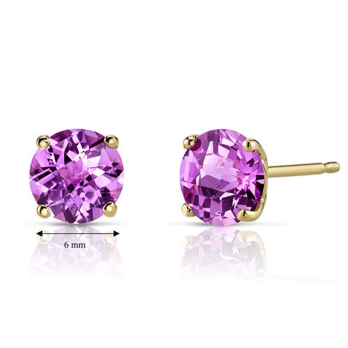 Ohrstecker aus 585 Gold mit rosa Saphiren Hulda