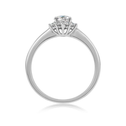Verlobungsring mit Moissanit und Lab Grown Diamanten Rhiana