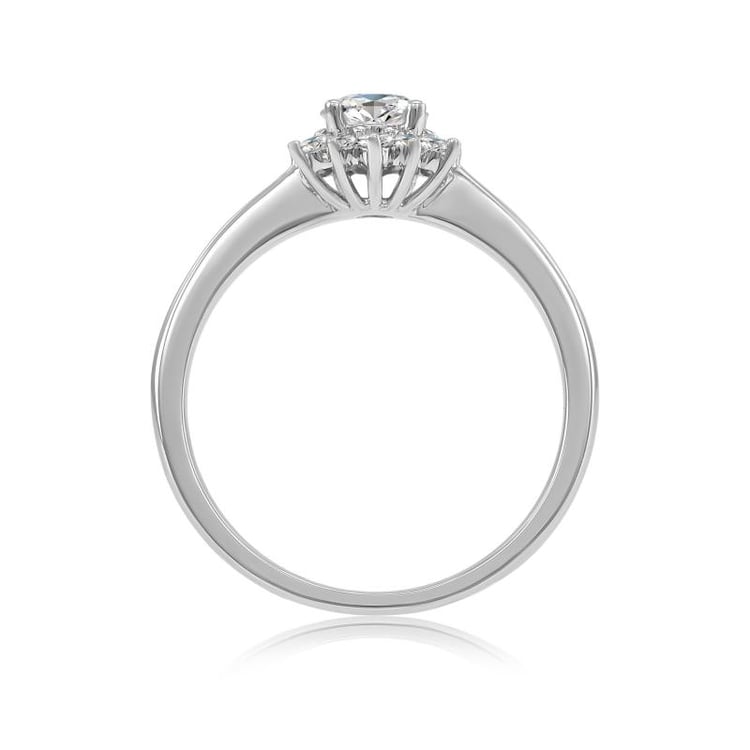 Verlobungsring mit Moissanit und Lab Grown Diamanten Rhiana 100596