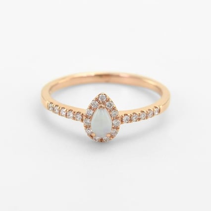 Goldring mit Opal und Diamanten Kezia