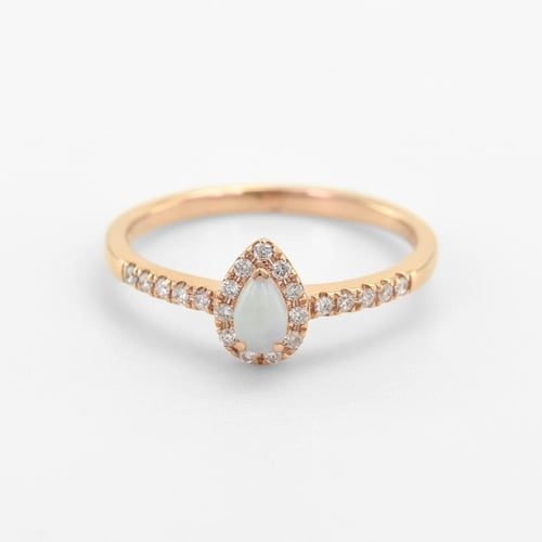 Goldring mit Opal und Diamanten Kezia