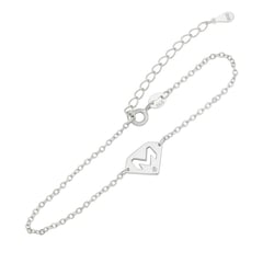 Armband mit Diamant aus Silber mit Herz Nola