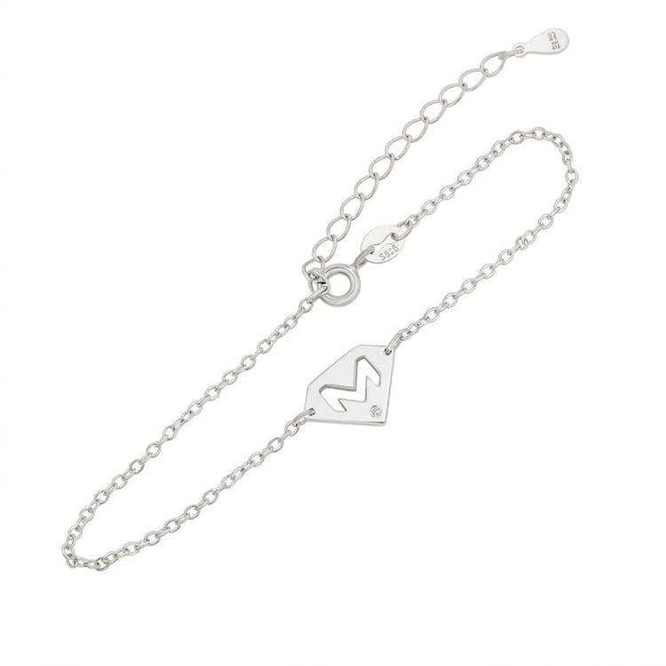 Armband mit Diamant aus Silber mit Herz Nola