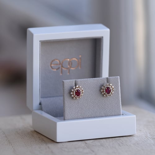 Rubinohrringe mit Diamanten Richelle