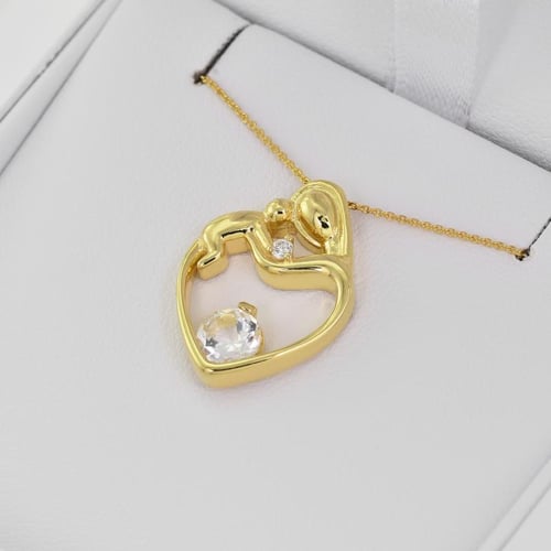 Anhänger Mutter und Kind mit IGI zerifiziertem Lab Grown Diamanten Ella