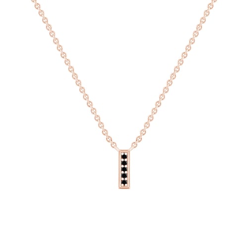 Goldene Kette mit schwarzen Diamanten Narcisa