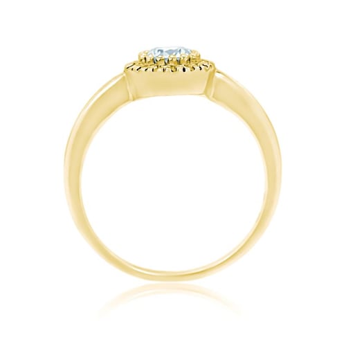 Goldener Verlobungsring mit Aquamarin Tafne