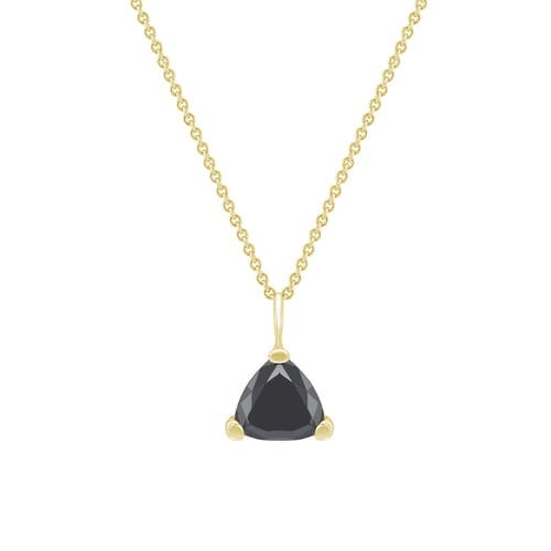 Goldkette mit schwarzen Diamanten im Trillion-Schliff Ferin