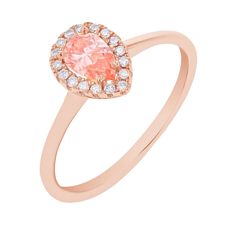 Verlobungsring mit einem zertifizierten fancy pink Lab Grown Diamanten Simone 112635