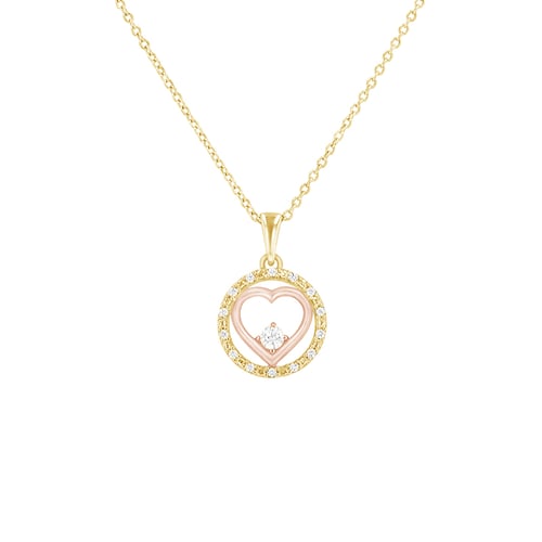 Romantischer Anhänger mit Diamanten Karoline