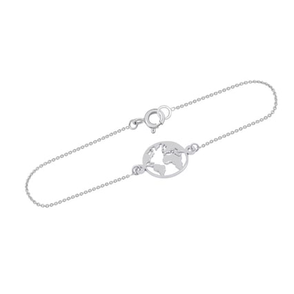 Minimalistisches Armband mit Weltkarte Earth