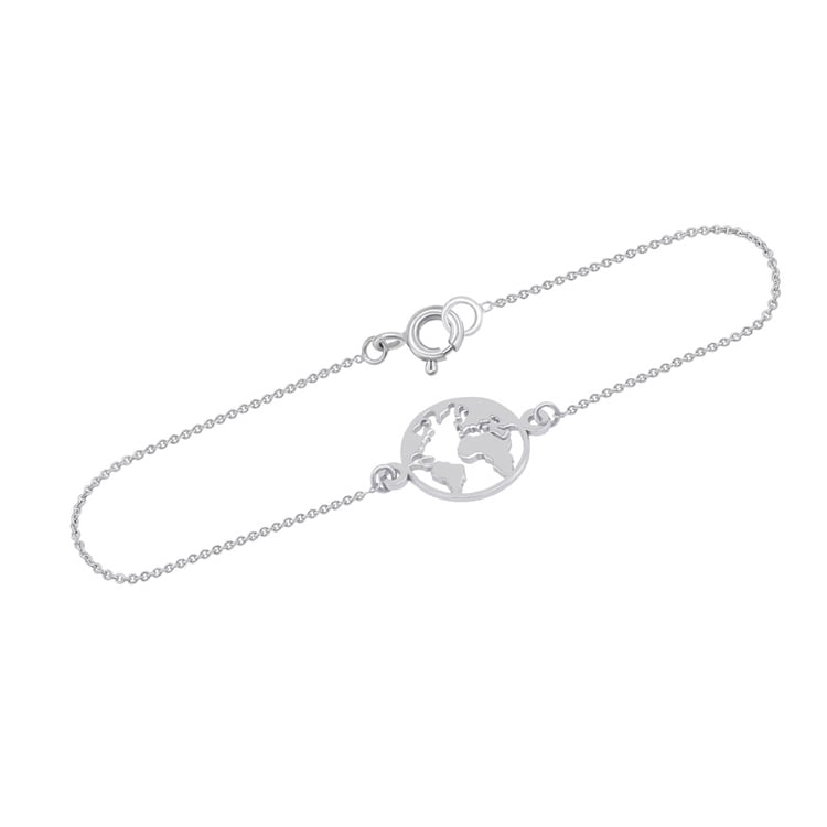 Minimalistisches Armband mit Weltkarte Earth