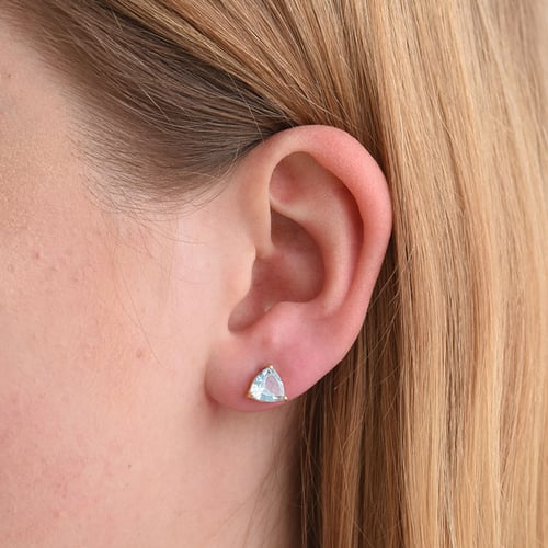 Silberne Ohrringe mit himmlisch blauen Topasen Nellie