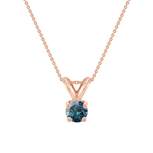 Blauer Diamant in Anhänger Lalom