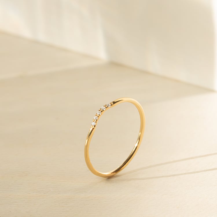 Ring in leichter V-Form mit Lab Grown Diamanten Cole 139606