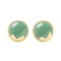 Goldene Ohrringe mit Aventurunen Erica