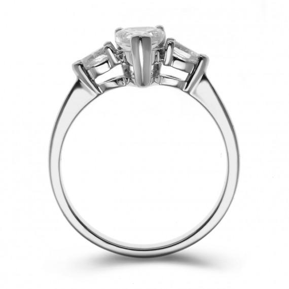 Verlobungsring aus Platin 8663