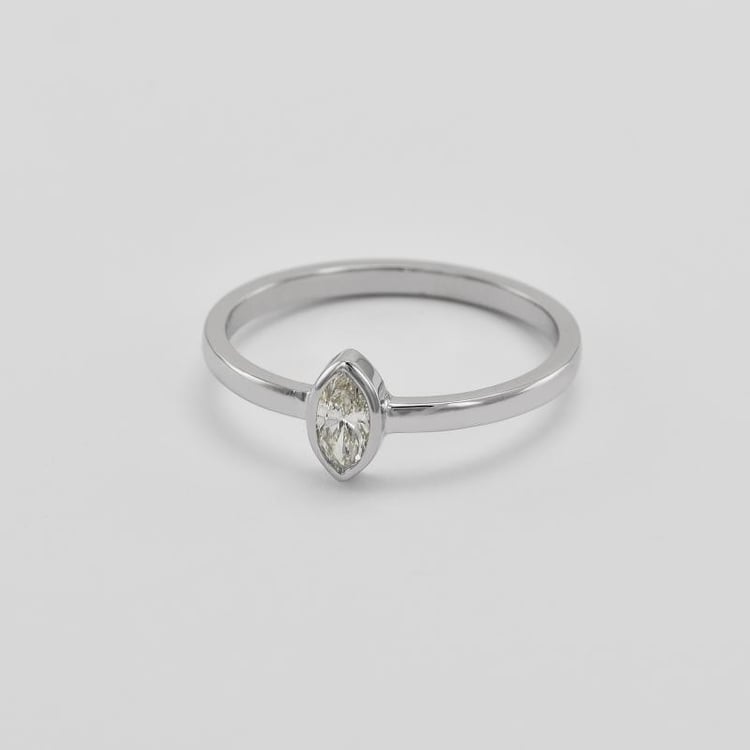 Goldring mit Marquise GIA zertifiziertem Diamant Alua 35966