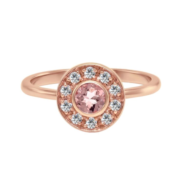 Roségoldring mit Morganit 27465
