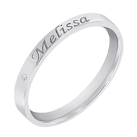 Goldring mit Diamant und Gravur Ihrer Wahl Lexis