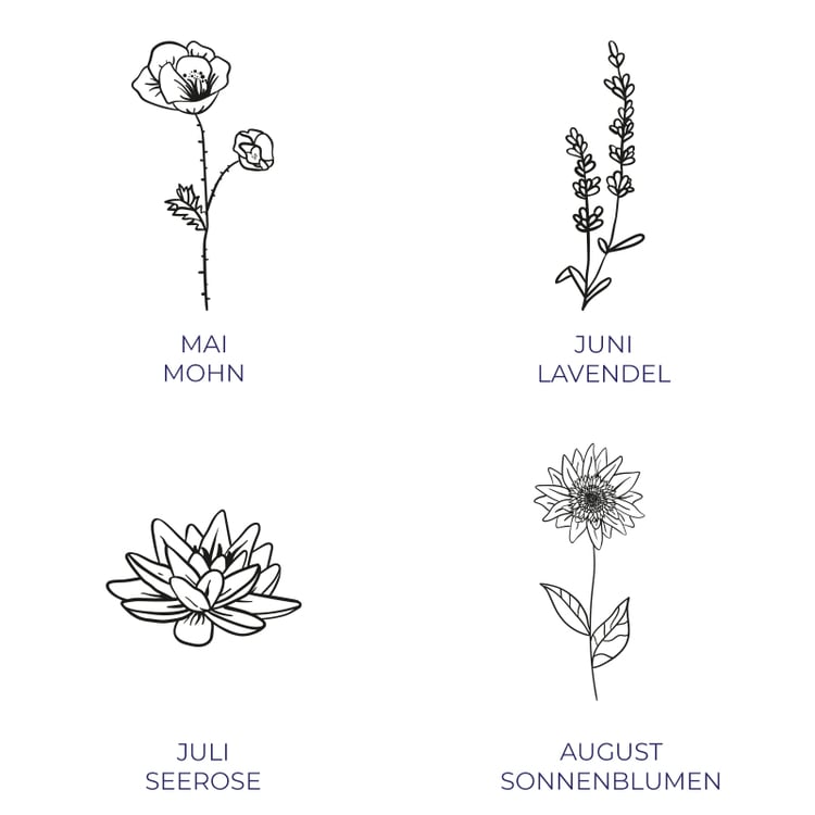 Ovaler Ring mit eingravierter Blume Agatha 101206