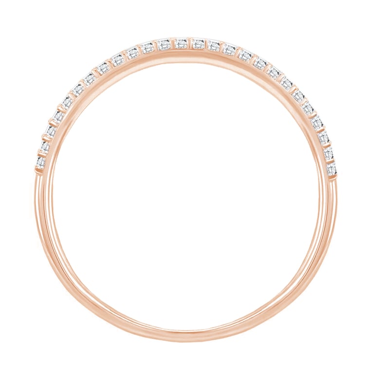 M Ring aus Gold mit Diamanten halbbesetzt Topsey 41950