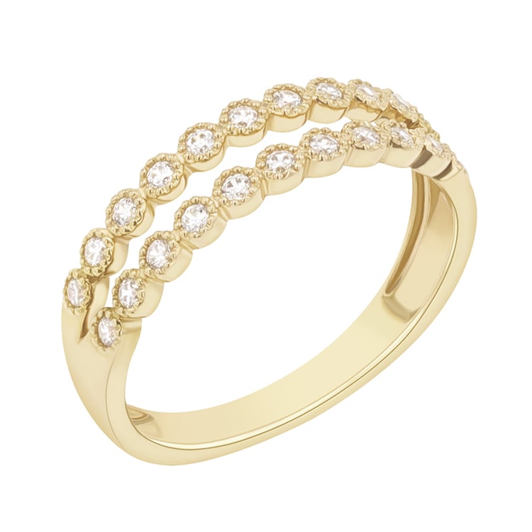 Doppelter Eternity-Ring mit Diamanten Winoc