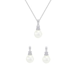 Goldenes Schmuckset mit Perlen Mauricia