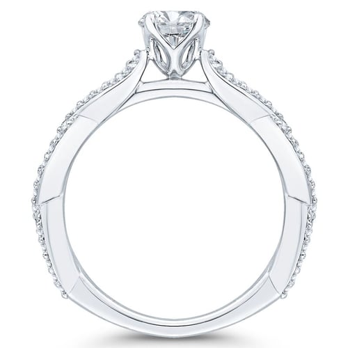 Verflochtener Verlobungsring mit Moissanit und Lab Grown Diamanten Minna