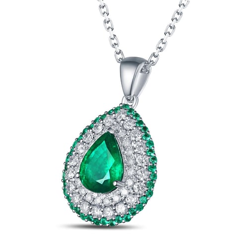 Anhänger voller Smaragden und Diamanten Sandiah