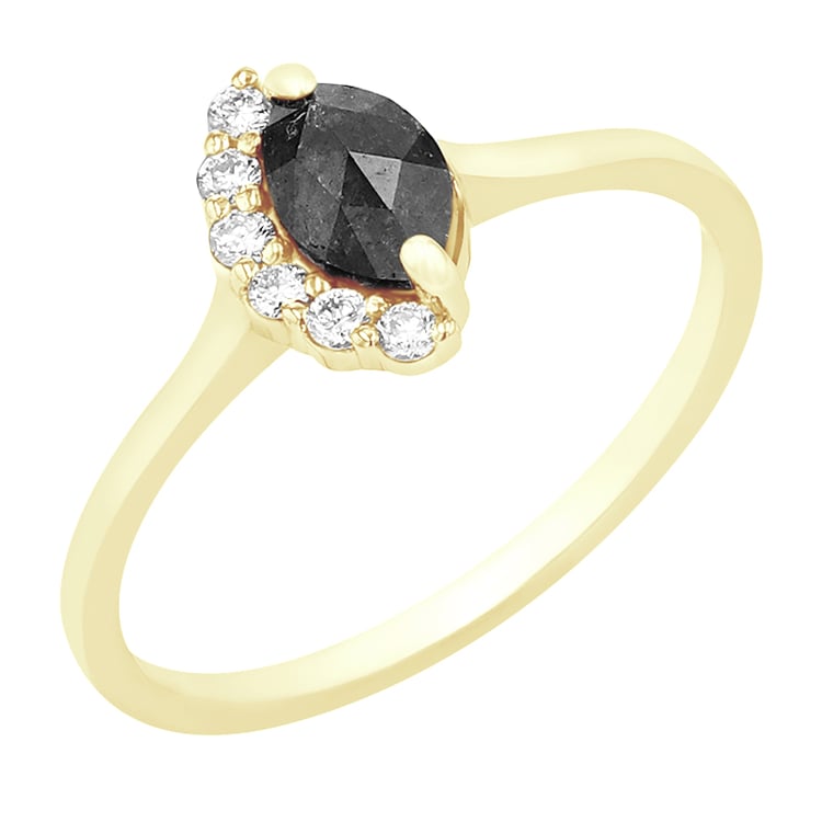 Verlobungsring mit Marquise Salt and Pepper Diamant Susi 97513