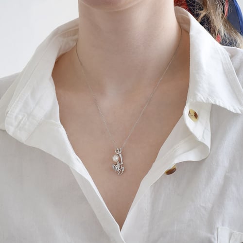 Teufelchen mit Perle und Diamanten Devil