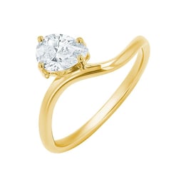 Verlobungsring mit einem tropfenförmigen Lab Grown Diamanten Thalia