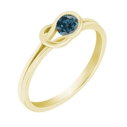 Romantischer Verlobungsring mit blauem Diamant Cearah